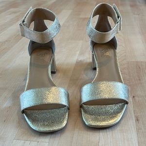 Franco Sarto Block Heeled L-Rosalina, Platinos